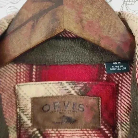 Orvis Flannel Button down Long sleeve Men's Jacket Size M  3350 ct - Picture 5 of 7